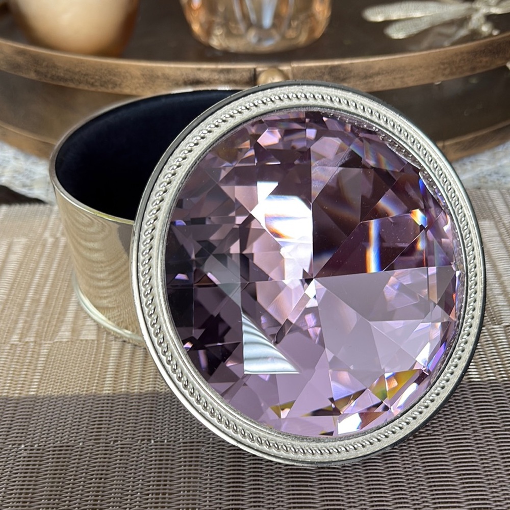 Lori Greiner Purple Gem Trinket Box